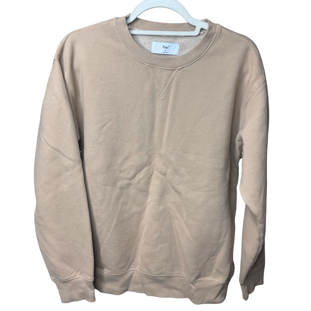 NWT Aritzia TNA The Perfect Crew Sweatshirt – Stoney Beige, Size M - Picture 5 of 7